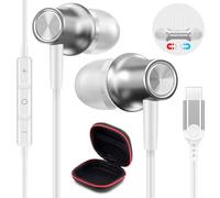 Écouteurs USB C pour iPhone 17 Pro 16 Galaxy A56 A36 5G,Magnétiques Casque avec Câble Microphone,Intra-auriculaire Type C Écouteur pour Samsung A35 A55 S24 S25 FE Mi 15T 14 Pixel 10 Pro 9a Oneplus 13