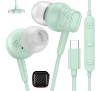 Écouteurs USB C,pour Pixel 9,8 Pro,Google 7a,HiFi,magnétique,avec câble,microphone de type C,port USB C,pour Samsung Galaxy A35,A55,A34,A54,A26,5G,S24,S25,iPhone 16e,15,Mi 14T,cyan