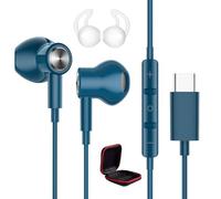 Écouteurs USB C pour Samsung A16/A17/A56/A37/S26 Ultra/S25/S24 HiFi Stéréo Magnétique Casque USB Type C Ecouteur Filaire Casque avec Micro pour iPhone 17 16e 15 pour Pixel 9a 10 pour OnePlus 15 Bleu