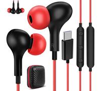 Écouteurs USB C pour Samsung A36 A56 A16 A26 5G A55 Galaxy S24 FE S25 Ultra, Magnétiques Intra-auriculaires Filaire Casque Type C avec Câble Microphone pour iPhone 16e 15 Pro Pixel 9 9a Xiaomi Poco X7
