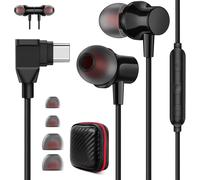 Écouteurs USB C pour Samsung A56 A36 A17 A55 A35 A54 5G,90° Degrés Type C Casque Intra-Auriculaires avec Câble Microphone HiFi Stéréo pour Galaxy S25 S24 iPad iPhone 17 16e 15 Pixel 10 9a Mi Poco X7