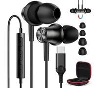 Écouteurs USB C pour Samsung Galaxy A17 A16 A56 A36 A55 A35 S24 Pixel 9 8a,HiFi Stéréo Magnétique Ecouteurs Filaire USB C avec Micro pour iPhone 16e 17 Pro Max Oneplus 12 Redmi Note 13 Pro+POCO X6 Pro