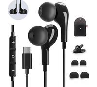 Ecouteurs filaires USB-C compatibles Samsung Galaxy, iPhone 15/16/17, Huawei et Pixel, Hi-Fi stéréo avec micro