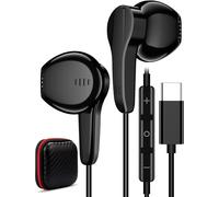Écouteurs USB C, USB Type-C Intra-Auriculaire HiFi Stéréo Magnétique Casque avec Microphone et Contrôle du Volume pour Samsung S22 Ultra S21 FE Note 20 Ultra Pixel 6 Pro One Plus 9 Pro 8T Mi 11