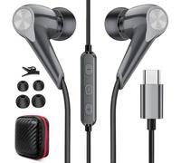 Écouteurs USB Type-C filaires pour iPhone 17 16 15 Plus, Intra-Auriculaires avec contrôle du Volume et Micro, pour Xiaomi 15 Ultra Poco M7 Pixel 10 9 Pro Fold, pour OnePlus Pad Open 13R