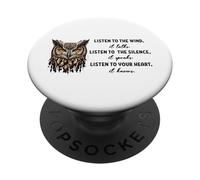 Écoutez Le Vent Qui Parle Écoutez Le Silence qu'il Parle PopSockets PopGrip Adhésif