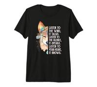 Écoutez Le Vent Qui Parle Écoutez Le Silence qu'il Parle T-Shirt Haut de Gamme