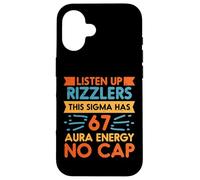 Écoutez Rizzlers Sigma 67 No Cap Aura Energy Meme 6 7 Kids Coque pour iPhone 16