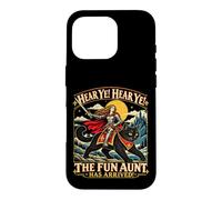 Écoutez Ye Fun Aunt Knight chevauchant Un Chat Noir drôle Coque pour iPhone 16 Pro