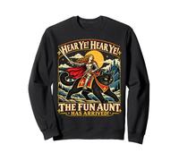 Écoutez Ye Fun Aunt Knight chevauchant Un Chat Noir drôle Sweatshirt