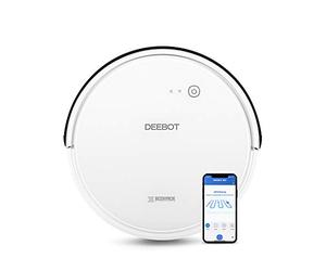 ECOVACS DEEBOT 600 - Aspirateur robot nettoyeur - Pour sols durs et tapis - Aspirateur sans fil programmable via smartphone et compatible avec Amazon Alexa
