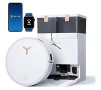 ECOVACS T50 Max Pro Gen2 Aspirateur Robot avec Station, 18500Pa amélioré par T30S PRO, Brosse latérale et serpillière Extensibles, Ajout Automatique Solution de Nettoyage, Lavage à l'eau Chaude, Blanc