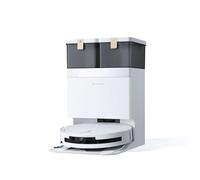 ECOVACS DEEBOT T50 Omni Gen3 Aspirateur Robot Laveur, 25 000 Pa, Brosse/Patin Extensibles, ZeroTangle 3.0, AIVI 3D 2.0, Station Omni Tout-en-Un, Lavage Eau Chaude 75 °C, Ultra-Fin 81 mm, Blanc