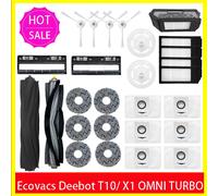 Ecovacs Deebot X1 OMNI / T10 OMNI Robot aspirateur pièces de rechange, caoutchouc/brosse latérale, couvercle, filtre Hepa, chiffon de vadrouille, sac à poussière 4pcs 21