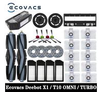 Ecovacs Deebot X1/ T10 OMNI/TORBO accessoires Robot aspirateur pièces vadrouille sac à poussière filtre Hepa brosse latérale principale poubelle 20pcs