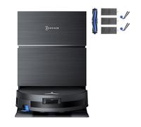 ECOVACS DEEBOT X11 Pro Omni Robot Aspirateur avec Accessoires Kit Blast Puissance 19500Pa, OZMO Roller 2.0, PowerBoost Ultra-Rapide,Ascension Max de 4 cm, ZeroTangle 3.0, TruEdge 3.0, Station Omni