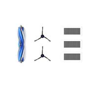 ECOVACS Kit d'accessoires pour DEEBOT X5 OMNI/ X5 PRO OMNI Robot Aspirateur, 1 x brosse principale anti-enchevêtrement, 2 x brosses latérales, 3 x filtres antibactériens, accessoires d'origine