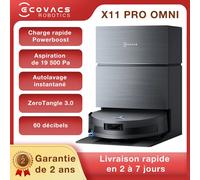 ECOVACS Robot de balayage aspirateur DEEBOT X11 PRO OMNI 19500pa vadrouille d'aspiration Robot de nettoyage appareil ménager aspirateur laveur sans fil avec station de charge X11PRO