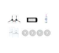 ECOVACS Set de Remplacement Premium, 2*brosses latérales, 2*filtres Haute Performance, 2*Sacs à poussière, 4 tampons de Lavage, 1*Solution de Nettoyage (110ml) pour DEEBOT T30 Pro Omni / T30 Omni