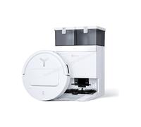 ECOVACS T50 Omni aspirateur robot avec station d’accueil, puissance 15000 Pa (amélioré par T30 Pro Omni), brosse latérale extensible et laveur, ZeroTangle 2.0, AIVI 3D 2.0, nettoyage à l’eau chaude 75