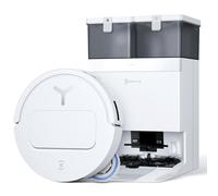 ECOVACS T50 Omni Gen2 Aspirateur Robot avec Station, Puissance 21000Pa, Brosse latérale et serpillière Extensibles, ZeroTangle 2.0, AIVI 3D 2.0, Lavage à l'eau Chaude 75℃, Ultra-Mince 81mm, Blanc