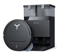 ECOVACS T50 Pro Omni Robot Aspirateur Laveur, 15000Pa amélioré par T30 Pro Omni, Brosse latérale et serpillière Extensibles, Ajout Automatique Solution de Nettoyage, Lavage à l'eau Chaude, Noir