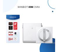 Ecovacs WINBOT W2 OMNI - Robot Lave-vitres - Station d'Accueil, Multi-fenêtres, Anti-chute, Nettoyage Intelligen