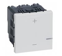 Ecovariateur universel 2 fils sans neutre 125W LED 2 modules Mosaic LEGRAND