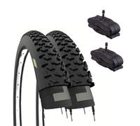 Ecovelò V.a. 2 pneus 24 x 1,95 (50-507) + Chambres avec Valve américaine Adulte Unisexe, Nero, Taille Unique