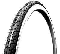 ECOVELO 1 Pneu 24 x 1 3/8 (37-540) pour Vélo de Ville, Enfant | Pneu Route BlancNoir Caoutchouc Vélo