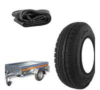 ECOVELO 1 pneu 4.00-8 + chambre à air pneumatique renforcée 4 PR pour roues chariot annexe remorque bateau