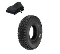 ECOVELO 1 pneu 4.10/3.50-4 + chambre à air pneu renforcé 4 PR pour roue de chariot brouette de jardin