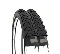 Ecovelò 2 COUVERTONS 20 X 1.95 (50-406) Pneus Noirs TASSÉS pour VTT VTT 20" Vélo, Noir