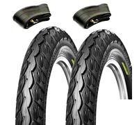 ECOVELO 2 pneus 18 x 2,50 + chambres pneumatiques en caoutchouc pour vélos électriques scooter électrique adulte 18"