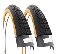 ECOVELO 2 Pneus 20 x 1.75 (47-406) Pneus de Vélo pour Graziella Vélo Ville Noir Para