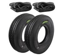 ECOVELO 2 pneus 4.00-8 + chambres pneumatiques renforcées 6 PR pour roues chariot annexe remorque bateau SY S040
