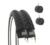 Ecovelò 2 pneus Noirs 700 x 35 C (37-622) +Chambres à air City Bike Trekking 700 x 35 28 1 5/8 3/8