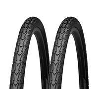 ECOVELO 2 pneus noirs 700 x 35C (37-622) 28 x 1 5/8 x 1 3/8 pour vélo de ville | pneus routiers noirs en caoutchouc vélo