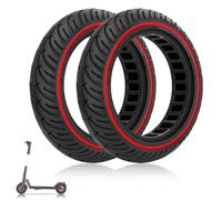 ECOVELO 2 pneus pleins pour trottinette électrique 8 1/2 x 2.0, pneus pleins anti-crevaison, roue de remplacement pour trottinette électrique