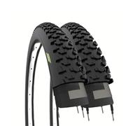 Ecovelò 2 pneus VTT 24 x 1,95 (50-507) Adulte Unisexe, Noir, Taille Unique