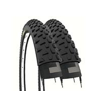Ecovelò 2 pneus VTT 26 x 2,10 (54-559) Adulte Unisexe, Noir, Taille Unique