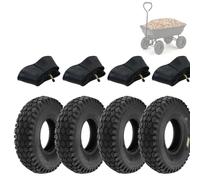 ECOVELO 4 pneus 4.10/3.50-4 + chambres TR87 pour chariot multifonction remorque de jardin pneus de rechange