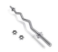 ECOVELO Barre incurvée profilée 120 cm Ø25 mm Curl Bar Guidon pour entraînement Biceps et Triceps Gym Fitness