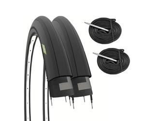 ECOVELO BDC Pneus 700 x 25 cm Adulte Unisexe, Noir, 48 mm