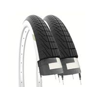 ECOVELO Bianconeri Pneus 20 x 1,75 (47-406) Routes en Caoutchouc pour vélo 2 20 x 1.75 Graziella, City Bike Mixte Enfant, Blanc, Noir, Taille Unique