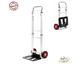Ecovelò Carrello a spinta porta pacchi 90 kg pieghevole 2 ruote anti-perforation