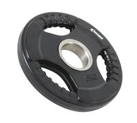 ECOVELO Disques de musculation en fonte caoutchoutée pour haltères olympiques, trou de 50 mm, plaque Tri-Grip de 2,5 à 20 kg