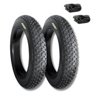 ECOVELO Eba20fbe 20 x 4.0 + Chambres à air Paire de pneus Chevilles Fat Bike, Noir