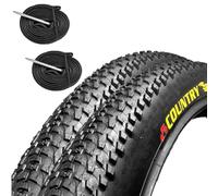 Ecovelò 2 pneus + 2 chambres à air VTT 27,5 x 2,25 VTT Country 57-584 Pneu rigide Vélo
