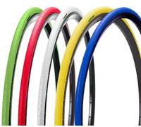 ECOVELO Lot de 2 couvercles colorés 700 x 23 C (23 - 622) + Chambres, Valve, Fixes pour vélo de Course pneus Route (Bleu, 80 mm)